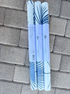 NWT NextWall Wallpaper NW37502 Palmetto Palm Peel & Stick Coastal Blue 3 Rolls